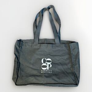 Barney’s New York CO-OP Canvas Tote Black Shoulder Shopping Eco Bag 15x11